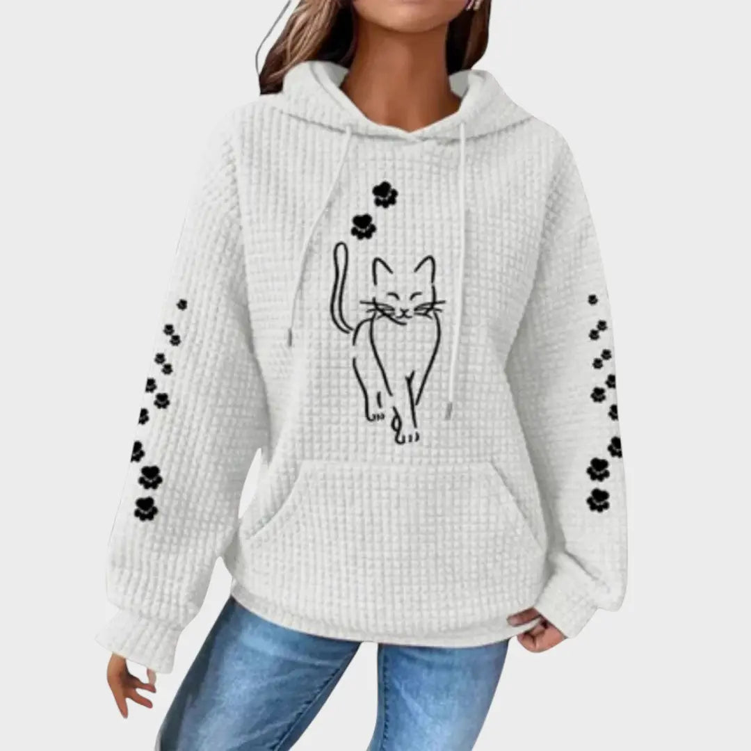 Fatinha | Suéter con Estampado de Gato Alba Madrid