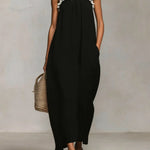 Carmen | Vestido Maxi con Bloques de Colores y Tirantes de Espagueti Alba Madrid
