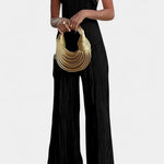 Pilarica Conjunto Plisado con Top Asimétrico Halter y Pantalón Fluido Alba Madrid