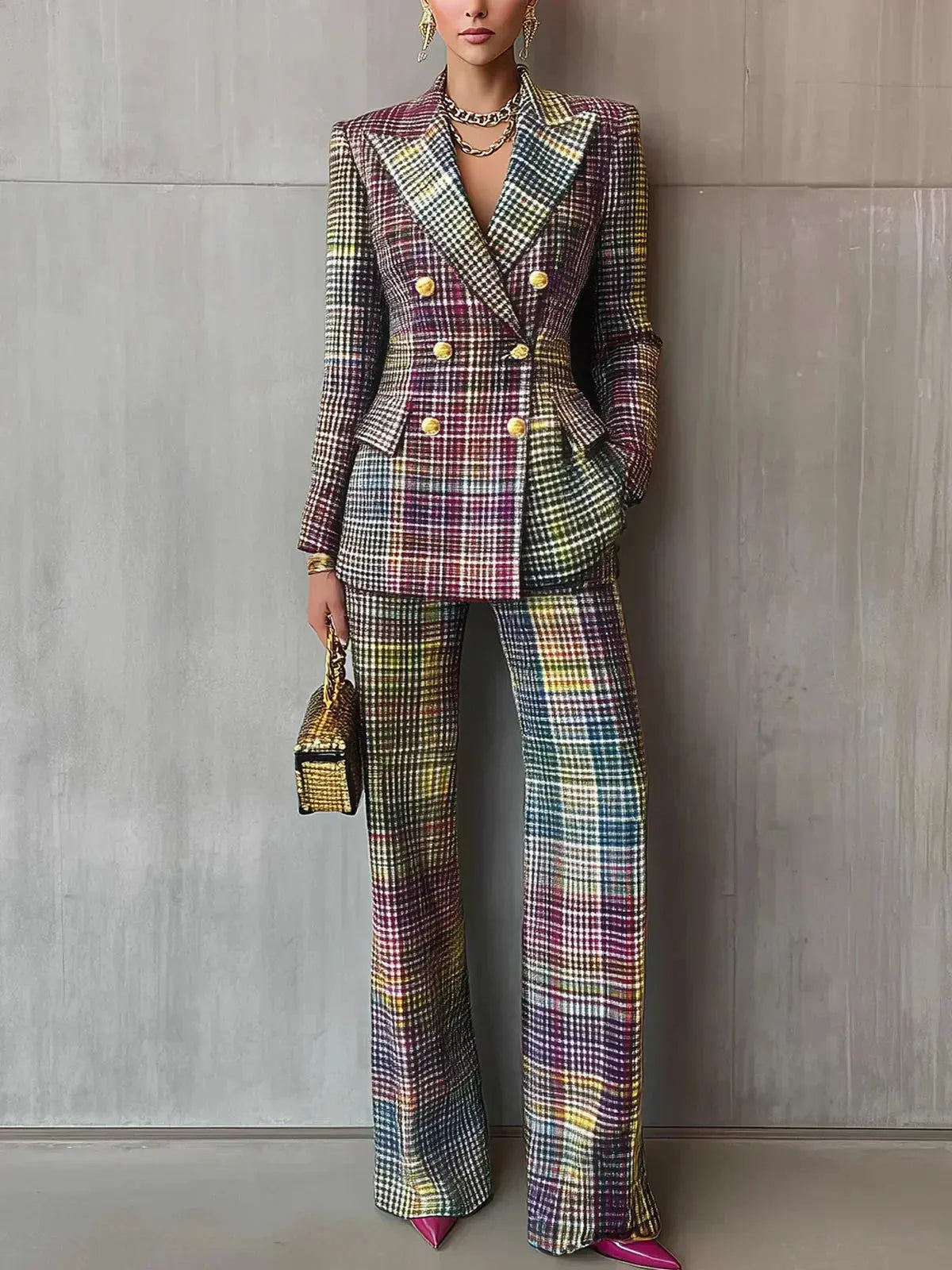 Haily |  Conjunto de Traje con Estampado Colorido Alba Madrid