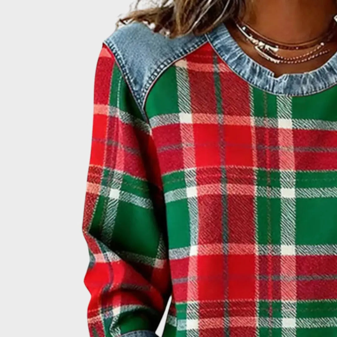 Iva | Suéter con Detalles en Denim Alba Madrid