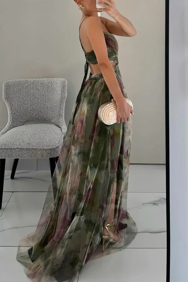 Giselle | Maxi vestido encantador con estampado floral Alba Madrid
