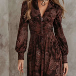 Carmen | Vestido maxi con estampado paisley y realce en la cintura Alba Madrid