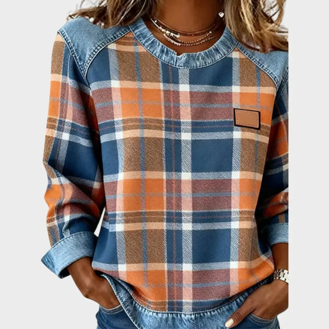 Iva | Suéter con Detalles en Denim Alba Madrid