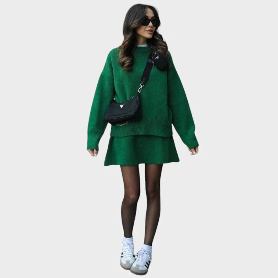 Lara | Conjunto de Falda y Suéter de Punto Alba Madrid