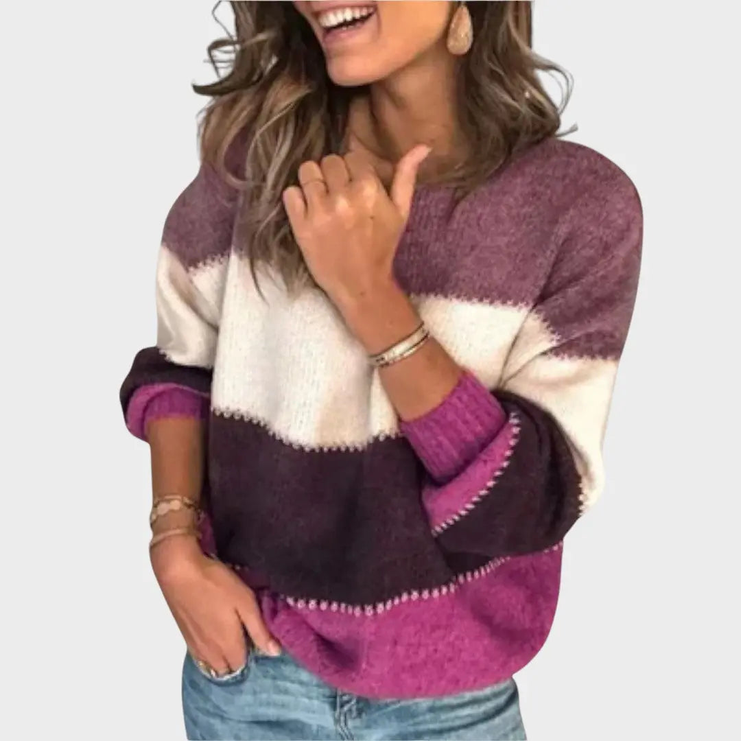 Marília | Suéter de Punto con Rayas Alba Madrid