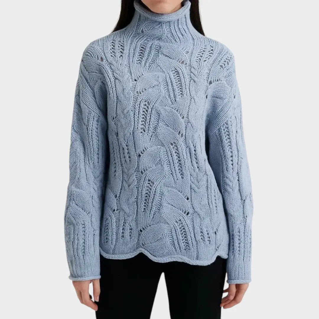 Celeste | Jersy de Punto Trenzado Alba Madrid