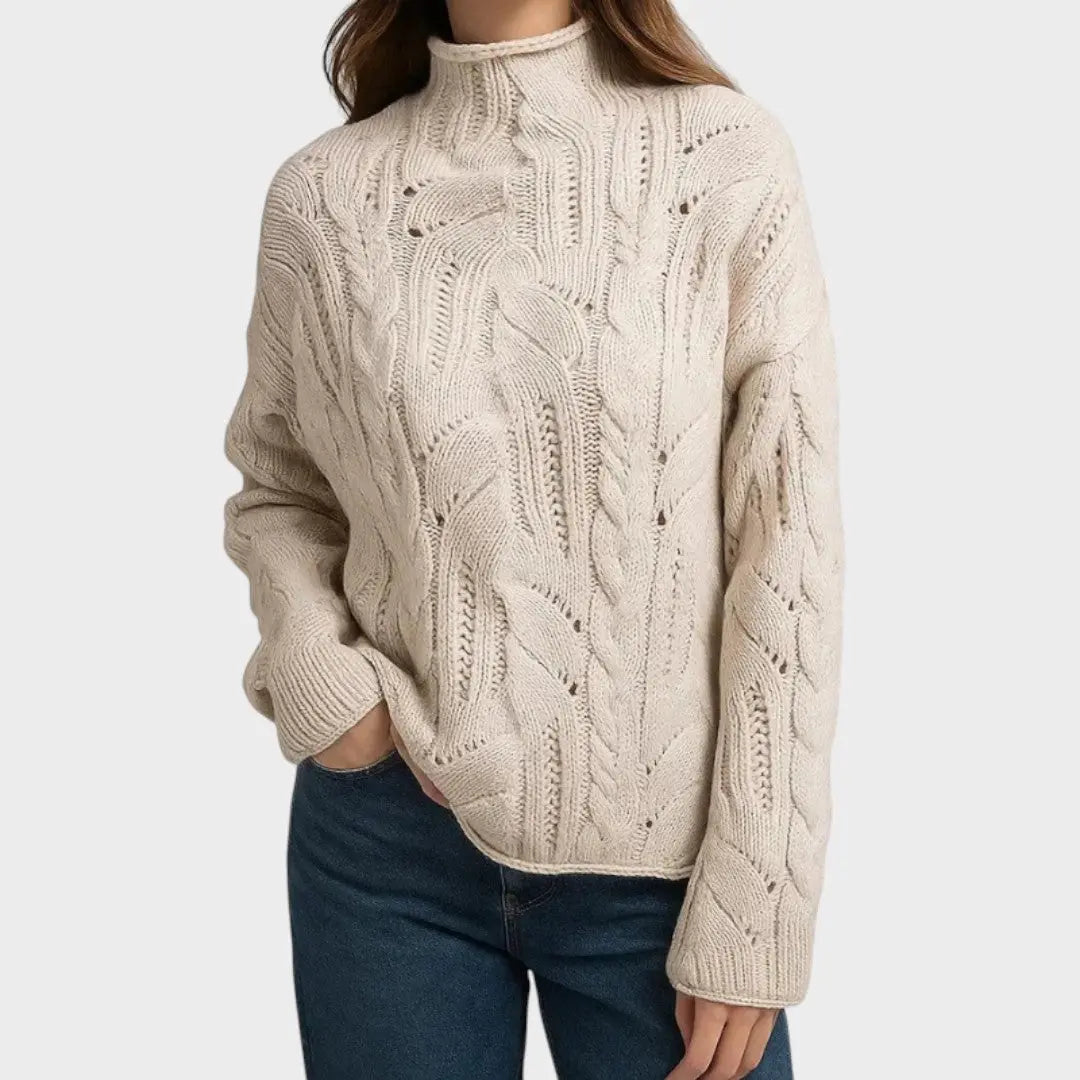 Celeste | Jersy de Punto Trenzado Alba Madrid
