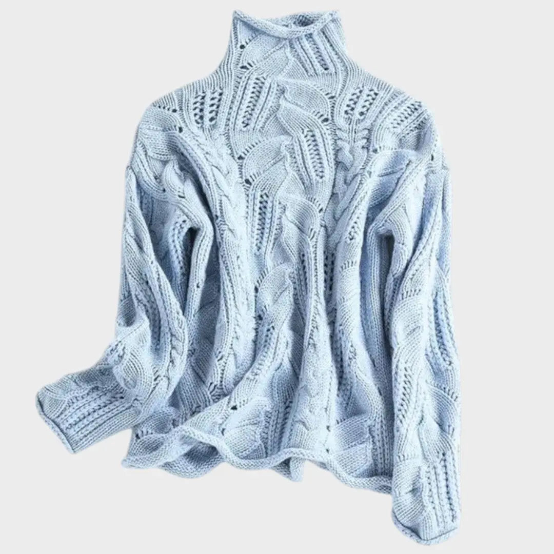 Celeste | Jersy de Punto Trenzado Alba Madrid