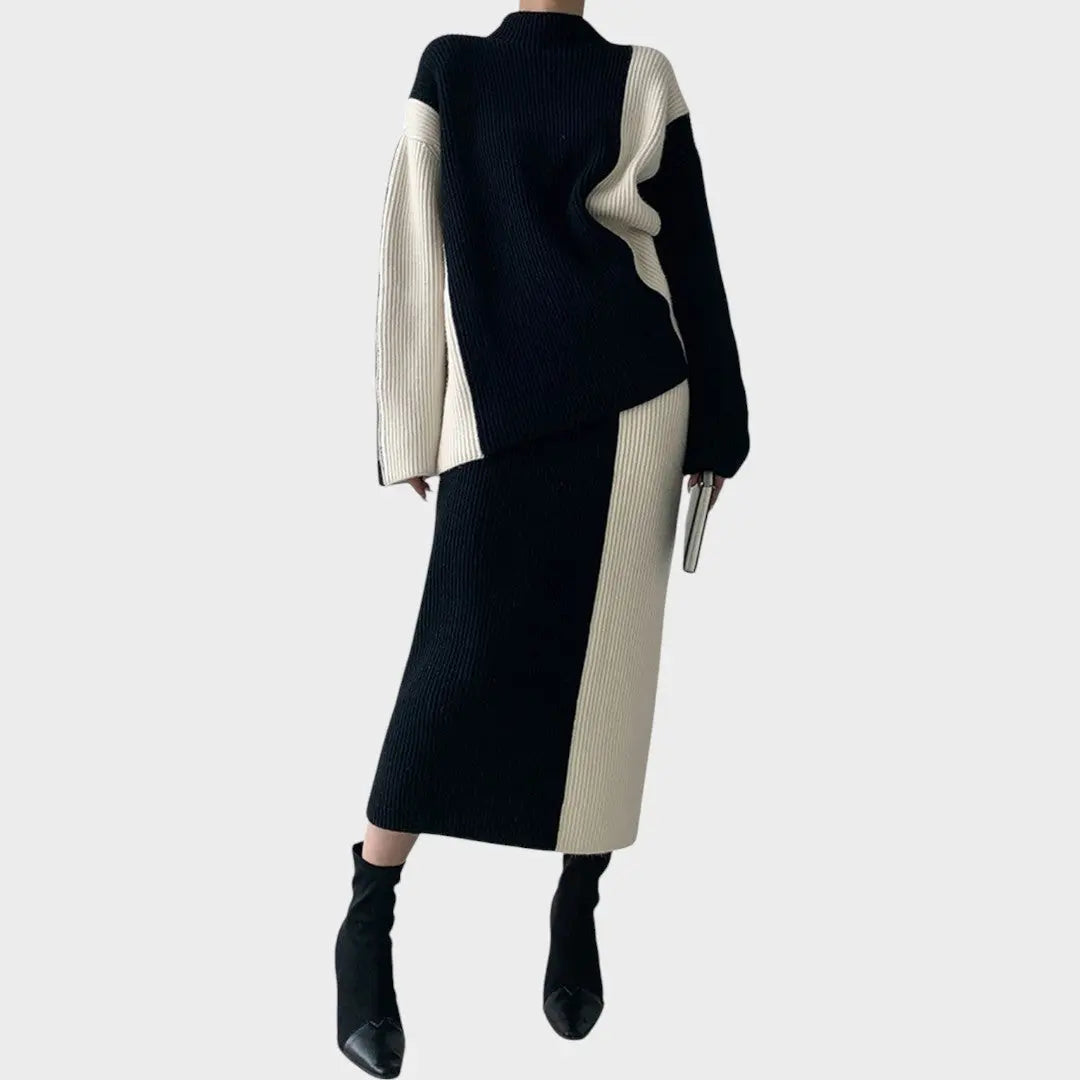 Pilar | Conjunto Falda y Suéter de Punto Alba Madrid