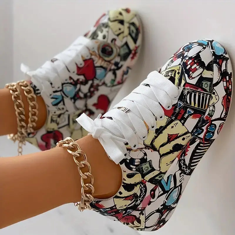 Veronika - Zapatillas Diseño de Graffiti Amortiguación Alba Madrid