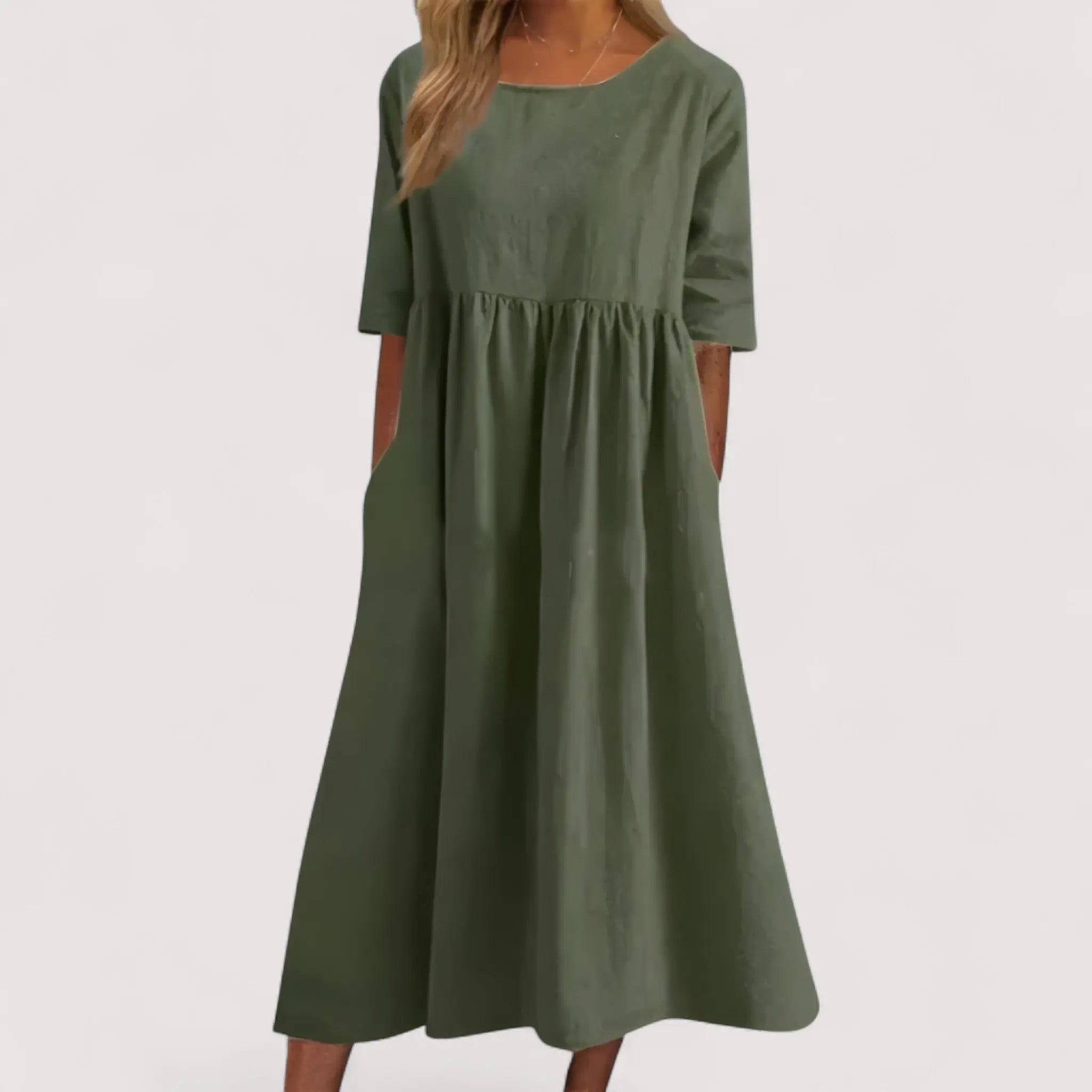 Selina™ | Vestido de Algodón Elegante y Favorable Alba Madrid