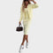 Karin | Conjunto de Vestido Midi Y Chaqueta Bomber De Canalé Alba Madrid