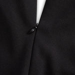 Nora | Vestido Negro con Cinturón y Cuello Mandarin Alba Madrid