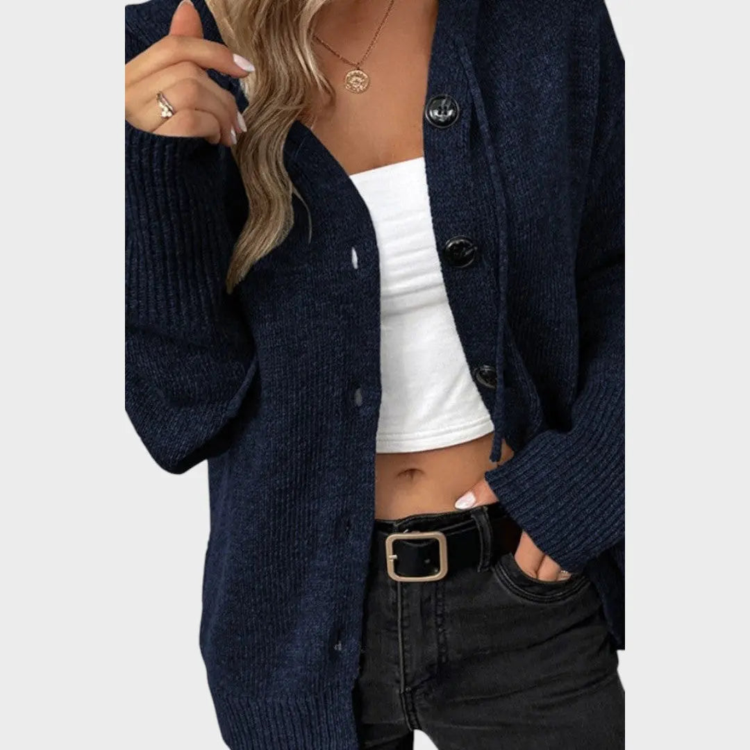 Amélia | Cardigan de Punto Suave con Capucha Alba Madrid