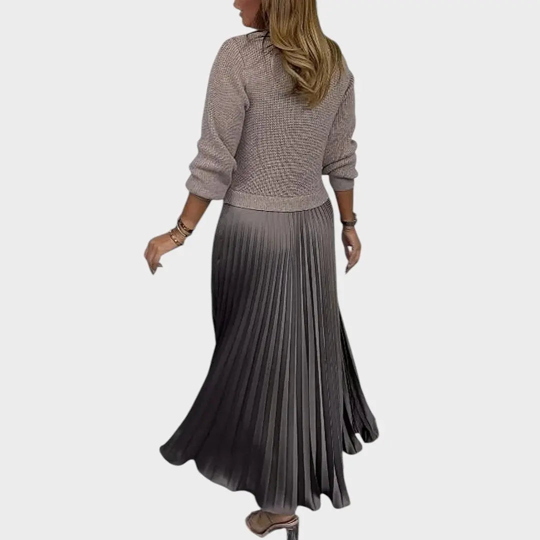 Anabela | Conjunto de Suéter y Falda Plisada Alba Madrid