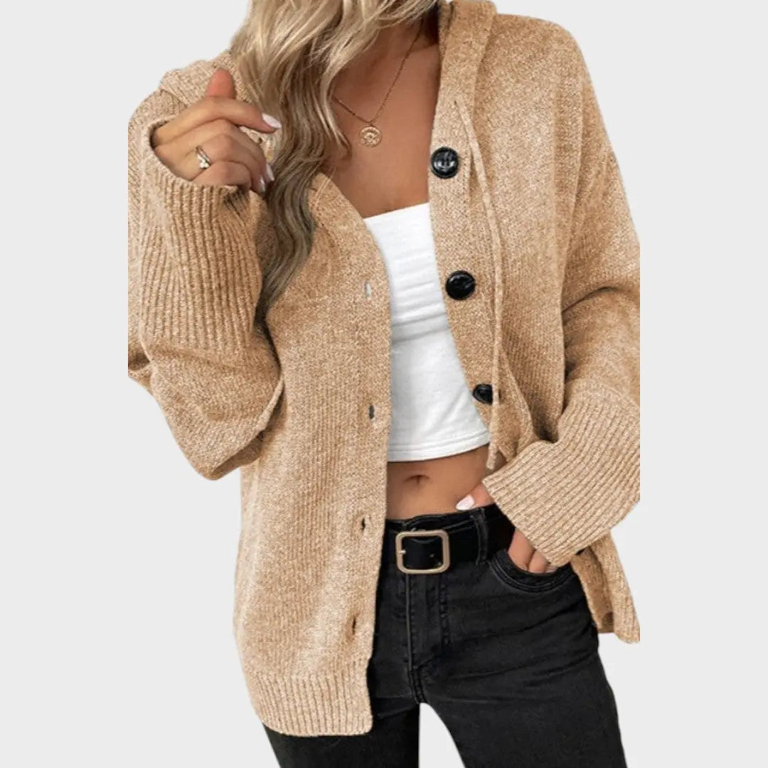 Amélia | Cardigan de Punto Suave con Capucha Alba Madrid