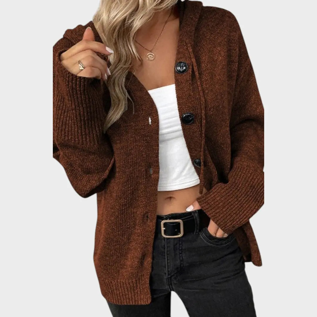 Amélia | Cardigan de Punto Suave con Capucha Alba Madrid