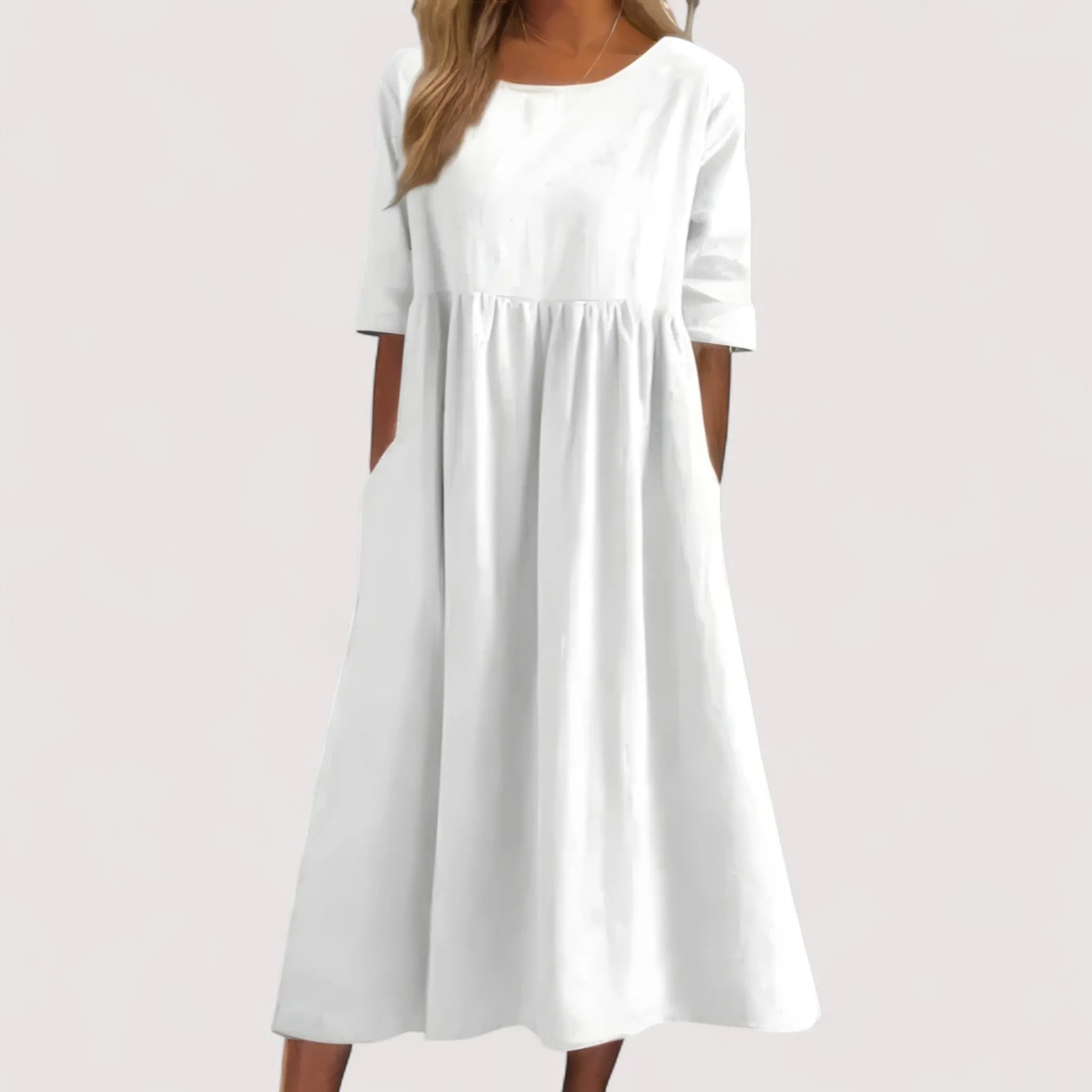 Selina™ | Vestido de Algodón Elegante y Favorable Alba Madrid