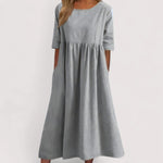 Selina™ | Vestido de Algodón Elegante y Favorable Alba Madrid