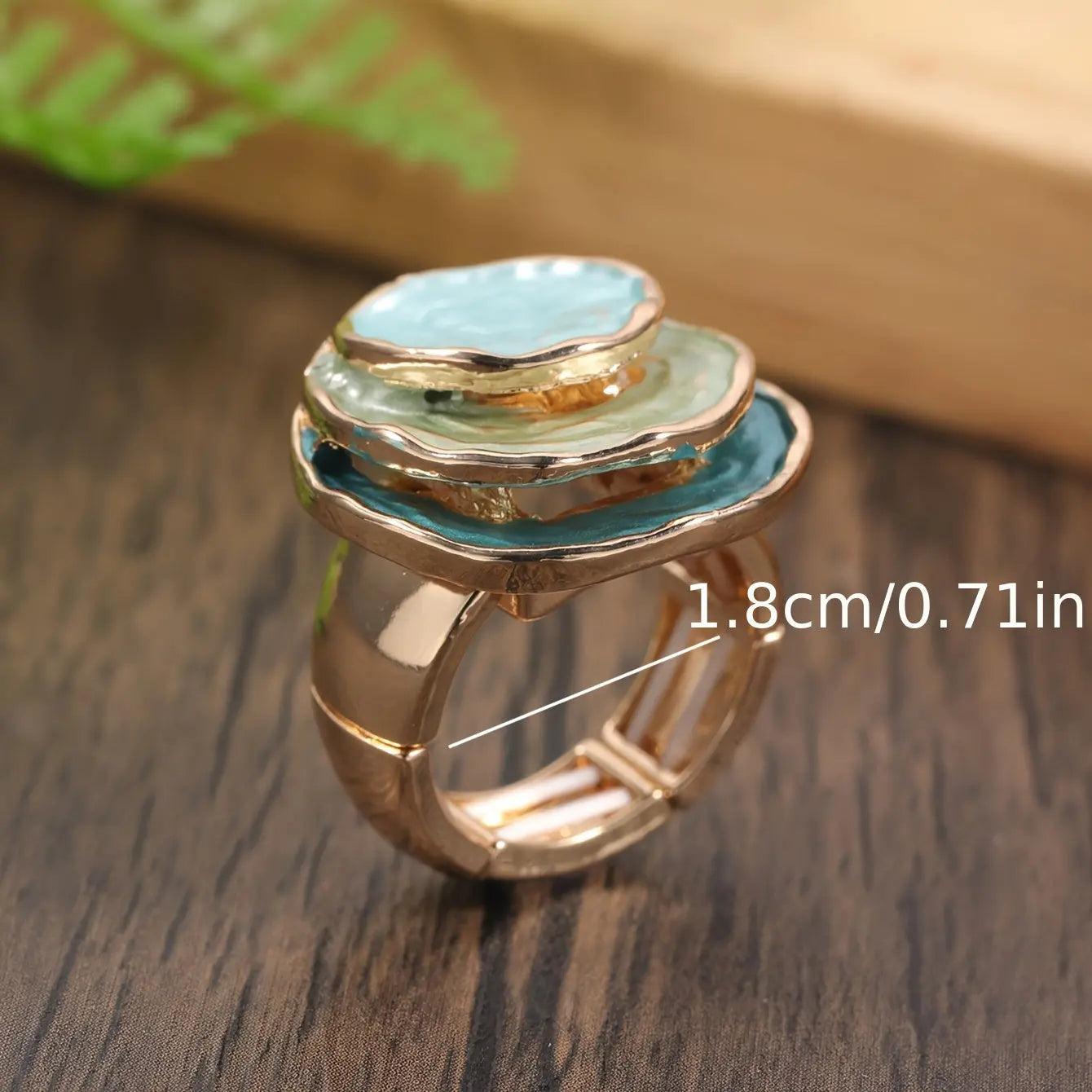 Anillo de esmalte boho de tres capas Alba Madrid