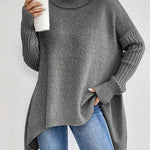Paola - JERSEY DE CUELLO ALTO MAXI Alba Madrid