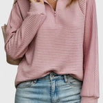 Helene Jersey de Cuello en V con Cremallera y Manga Larga Alba Madrid