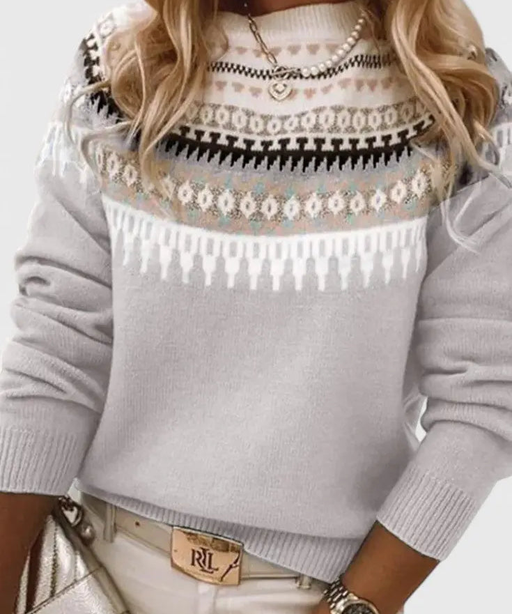 Gemma Jersey de Cuello Redondo Texturizado Alba Madrid
