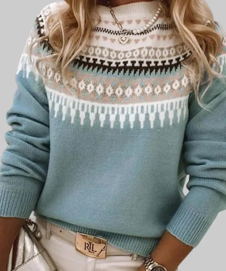 Gemma Jersey de Cuello Redondo Texturizado Alba Madrid