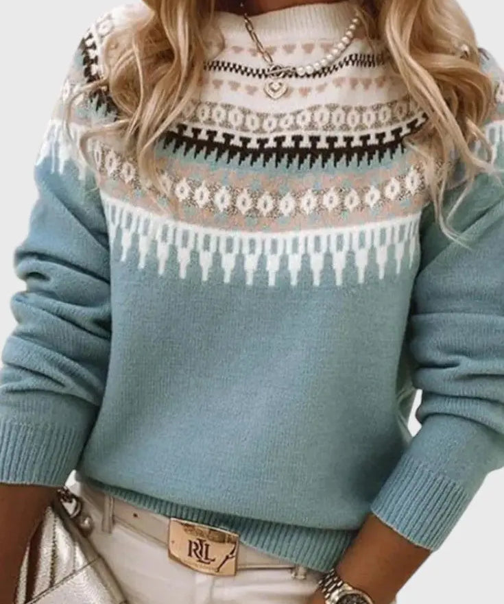 Gemma Jersey de Cuello Redondo Texturizado Alba Madrid