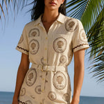 Seashell Mono Camiseta con Detalle de Concha y Botones Alba Madrid