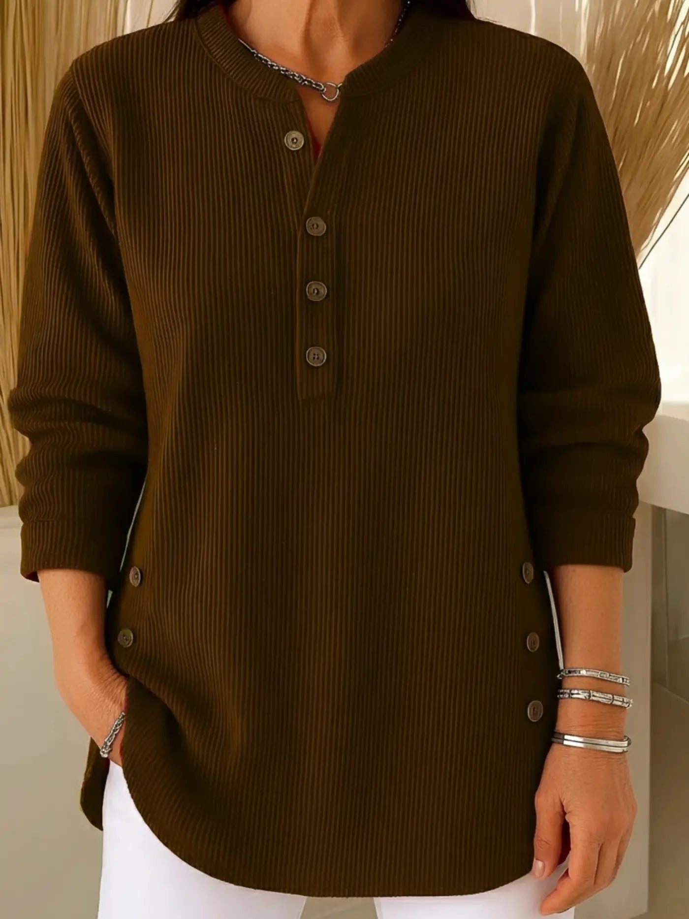 Elise Jersey de Punto Liso con Mangas Largas Alba Madrid