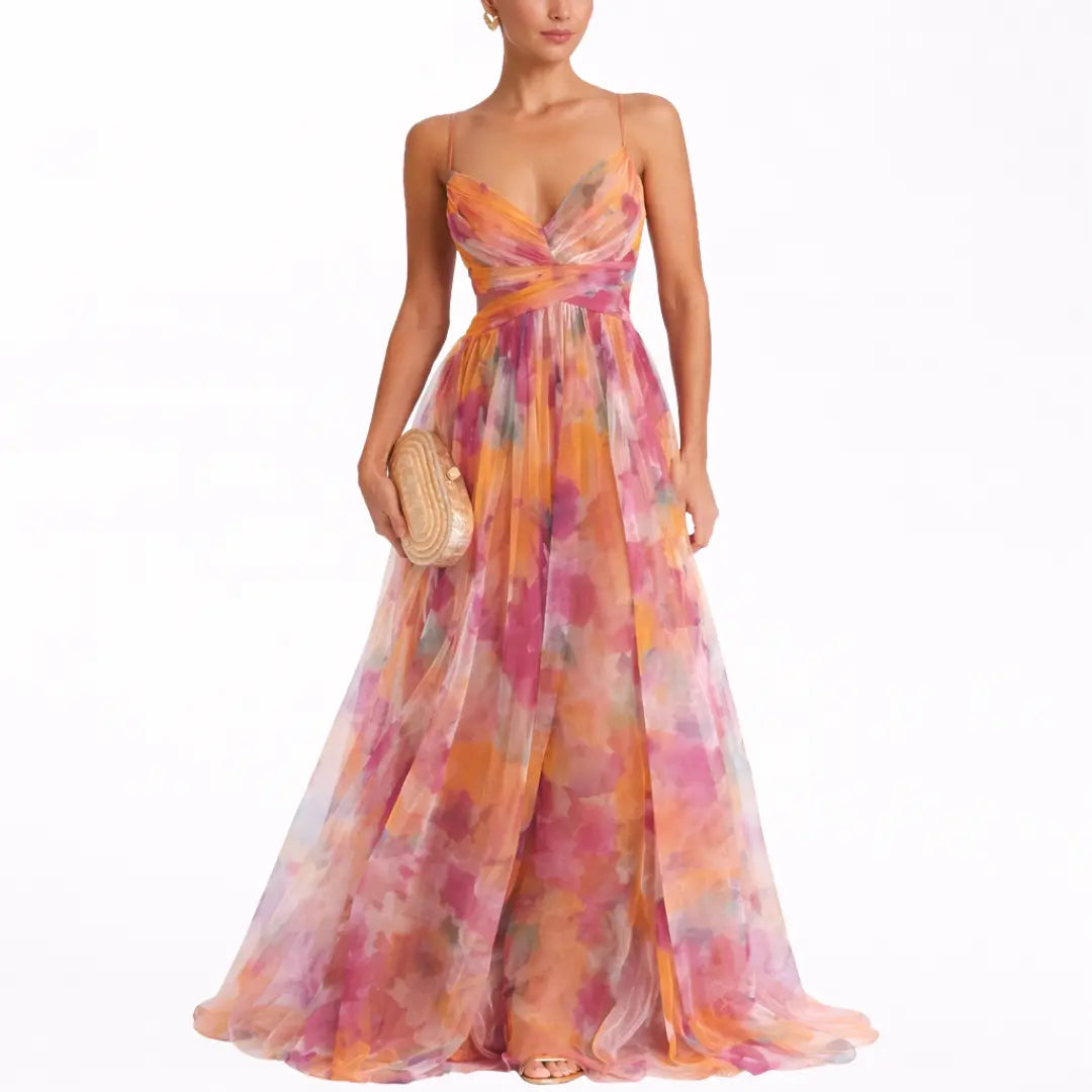 Giselle | Maxi vestido encantador con estampado floral Alba Madrid