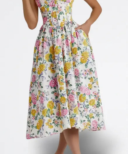 Pilar - Elegante Vestido Floral Alba Madrid