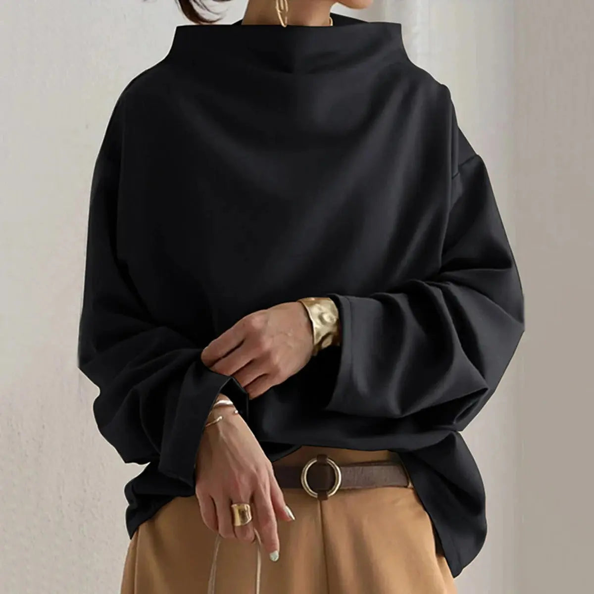 Clara - Jersey Oversize Negro Alba Madrid