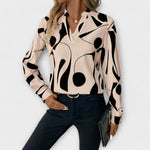 Beatriz | Elegante blusa de manga larga con escote en V Alba Madrid