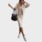 Karin | Conjunto de Vestido Midi Y Chaqueta Bomber De Canalé Alba Madrid