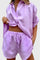Anika Conjunto de Dos Piezas con Camisa de Botones y Pantalones Cortos con Cuerda Alba Madrid