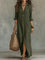 Carmen | Vestido maxi negro holgado con botones Alba Madrid