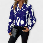 Beatriz | Elegante blusa de manga larga con escote en V Alba Madrid