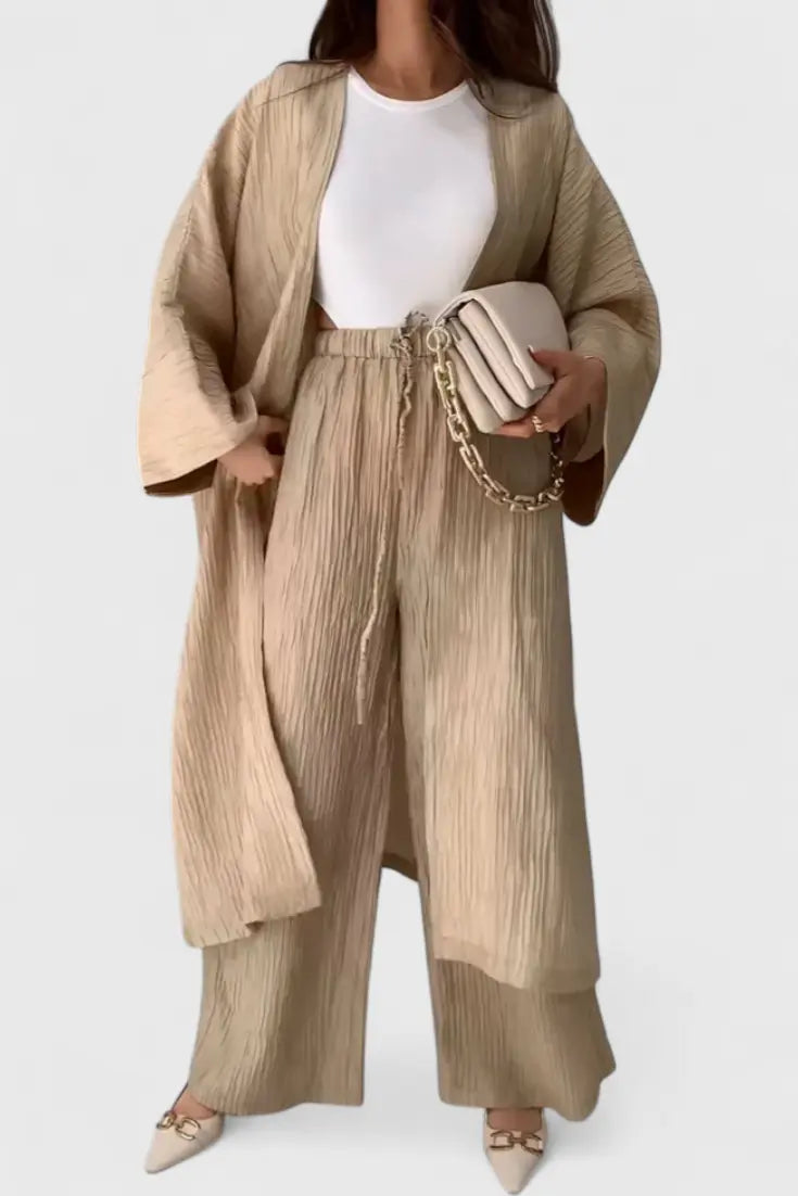 Caspian Conjunto Relajado de Dos Piezas con Kimono Largo Alba Madrid