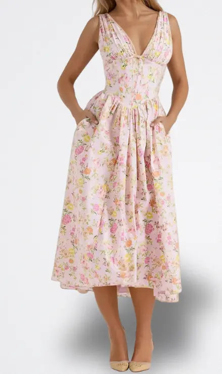 Pilar - Elegante Vestido Floral Alba Madrid