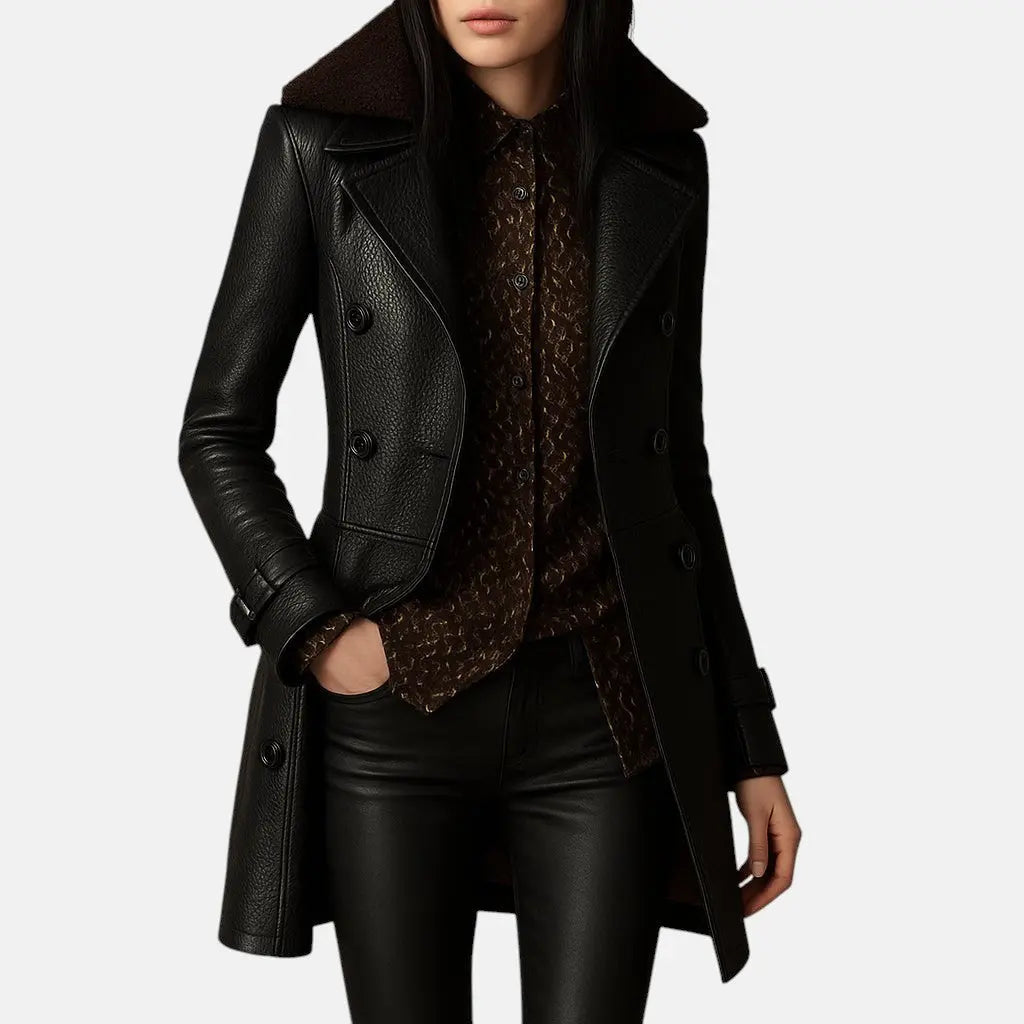 Carmen - Sofisticada Chaqueta de Cuero Alba Madrid