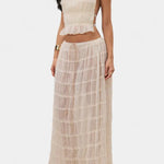 Eugenie Conjunto a Juego con Top Plisado y Falda Alba Madrid