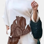 Sybella | Conjunto Floral de Dos Piezas con Hombro Descubierto y Pantalón Recto Alba Madrid