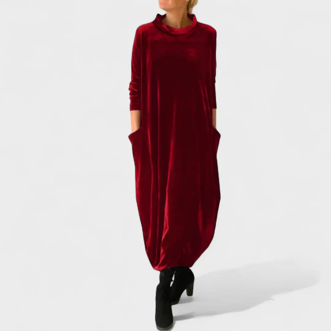 Zoe | Elegante Vestido de Terciopelo con Bolsillos Alba Madrid
