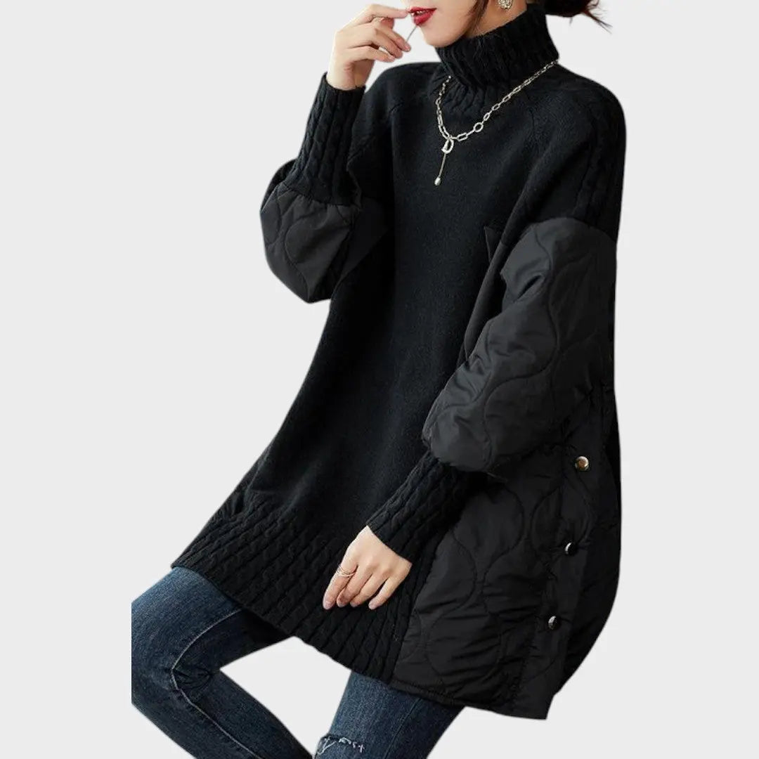 Sarah | Jersy Oversize de Cuello Alto Alba Madrid