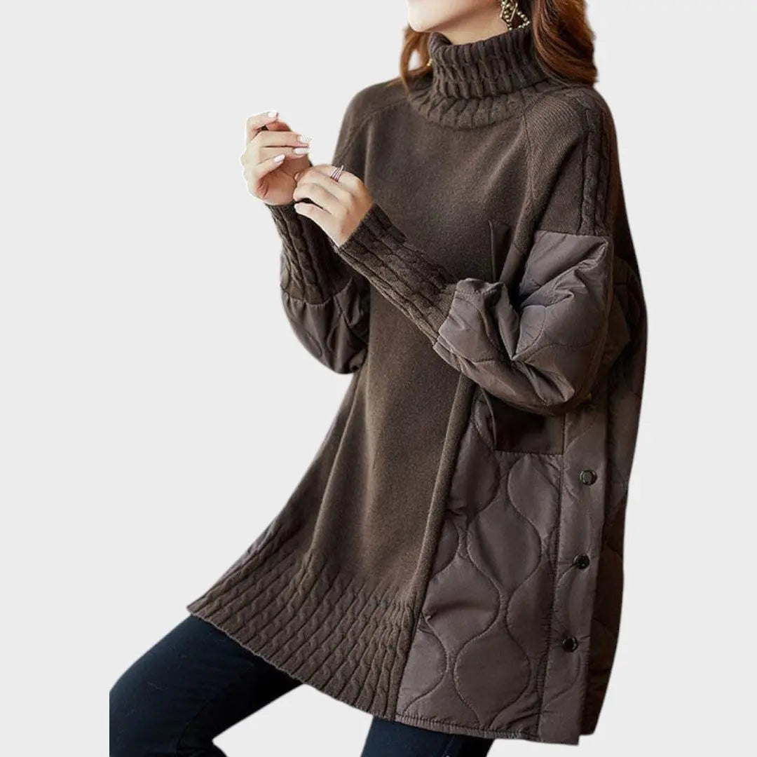 Sarah | Jersy Oversize de Cuello Alto Alba Madrid