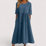 Selina™ | Vestido de Algodón Elegante y Favorable Alba Madrid