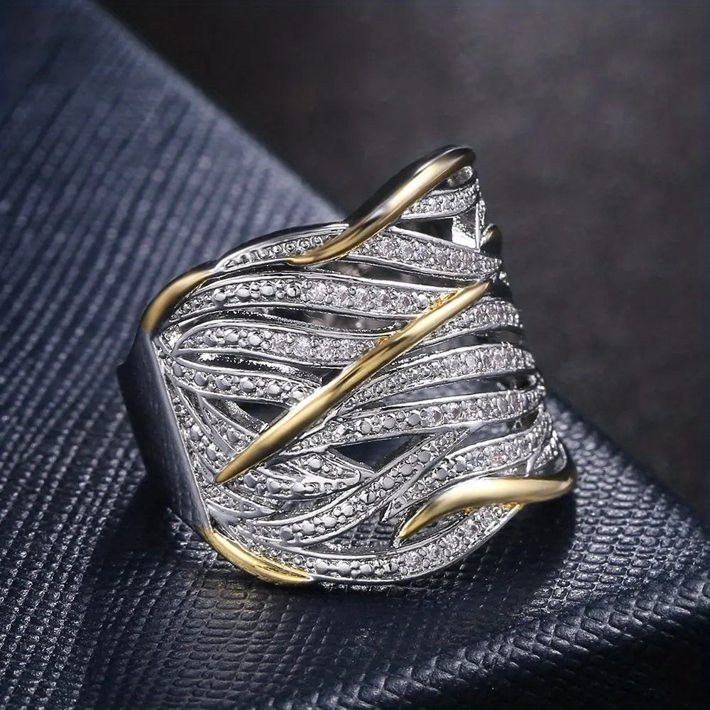 Anillo retorcido de múltiples capas elegante Alba Madrid